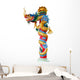 Chinese dragon statue isolated on white background Wall Decal