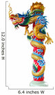 Chinese dragon statue isolated on white background Wall Decal
