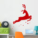 Vector illustration of a red reindeer Wall Decal