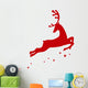 Vector illustration of a red reindeer Wall Decal