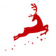 Vector illustration of a red reindeer Wall Decal