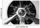 Old Aircraft Engine - Abstract Frontal in B&w Wall Mural