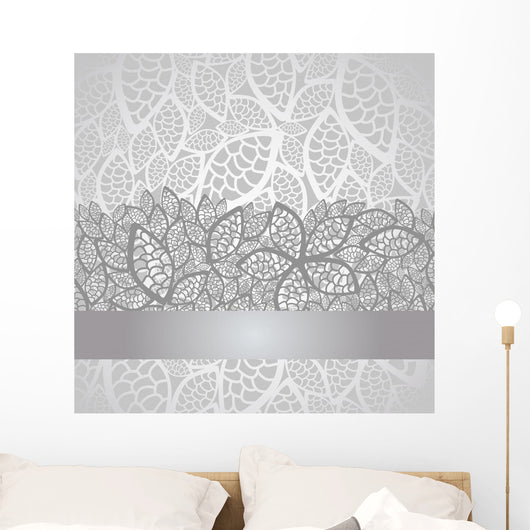 Luxury Silver Leaves Lace