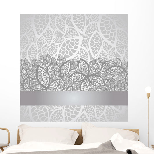 Luxury Silver Leaves Lace
