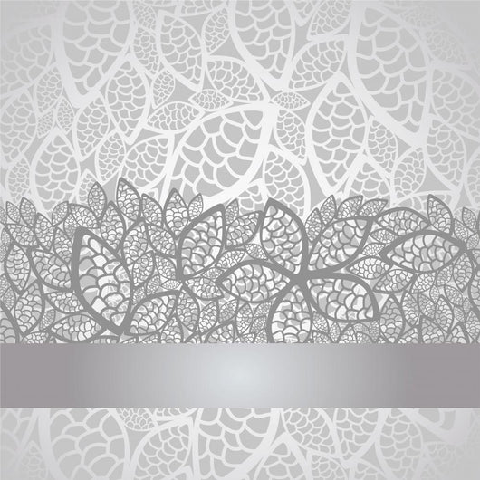 Luxury Silver Leaves Lace