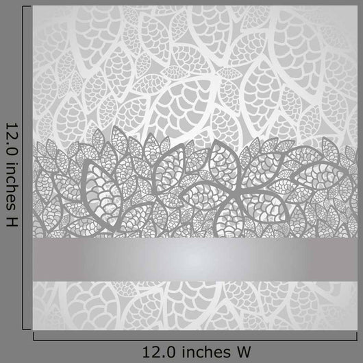 Luxury Silver Leaves Lace