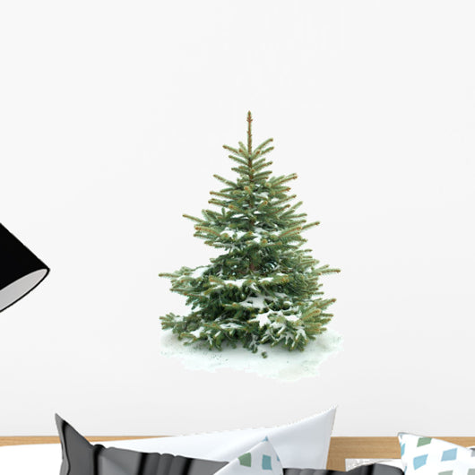 Fur Tree White Wall Decal