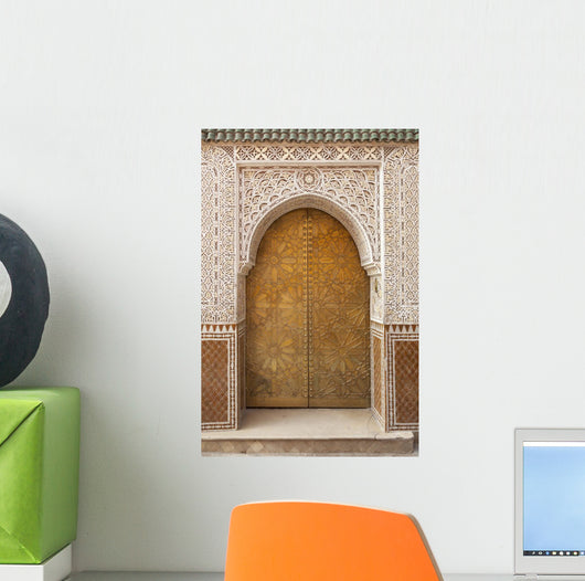 Brass Decorated Moroccan Door