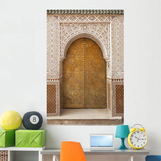Brass Decorated Moroccan Door