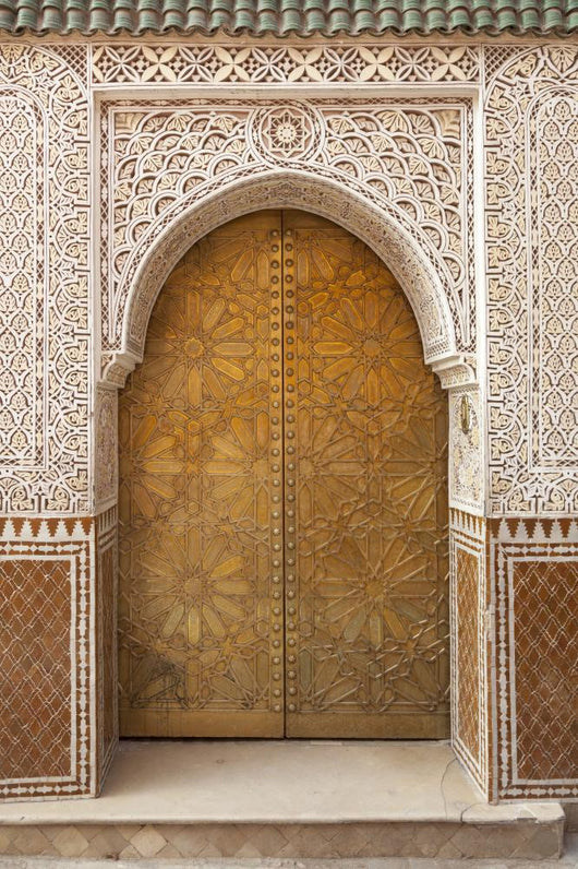 Brass Decorated Moroccan Door