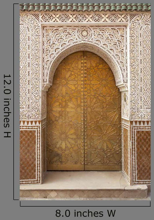 Brass Decorated Moroccan Door