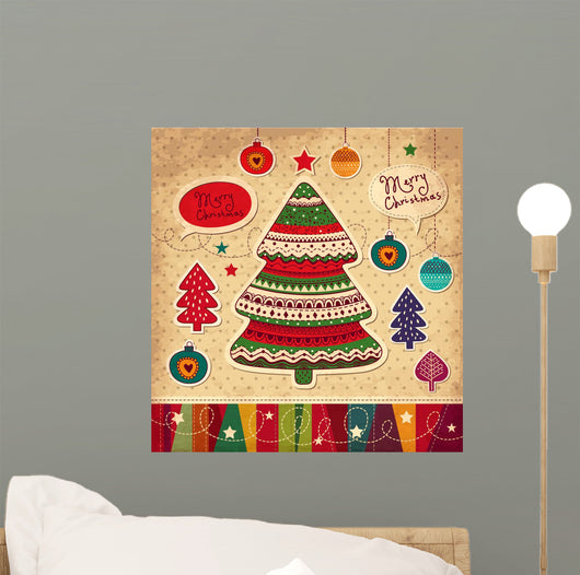 Vintage Christmas Vector Card