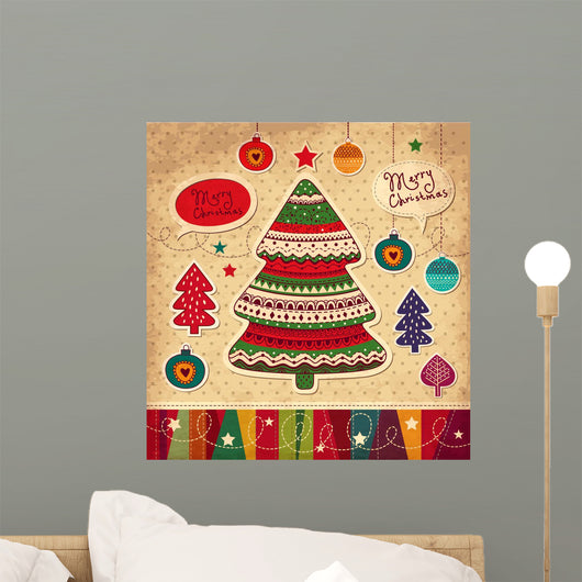 Vintage Christmas Vector Card
