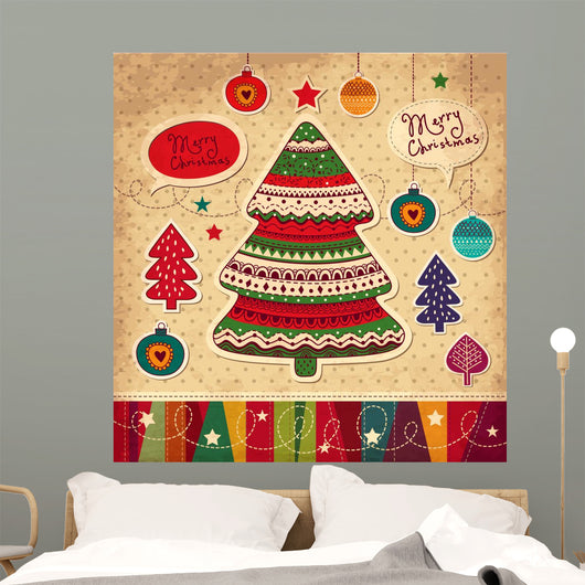 Vintage Christmas Vector Card