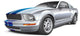 Silver Muscle Car Wall Decal