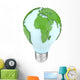 Light Bulb and World Wall Decal