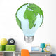 Light Bulb and World Wall Decal