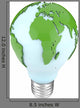 Light Bulb and World Wall Decal