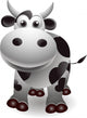 cute cow cartoon Wall Decal