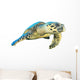 Hawksbill Sea Turtle White Wall Decal