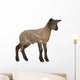 Lamb Standing against White Wall Decal