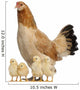 Hen With Its Chicks Against White Background Wall Decal