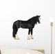 Shire Horse Standing against White Background Wall Decal