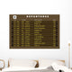 Departures board vector - Europe destinations Wall Mural
