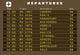 Departures board vector - Europe destinations Wall Mural