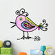 Sketch of Funny Colorful Bird for Your Design Wall Decal