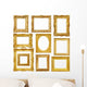 Set Gold Vintage Frame Wall Decal