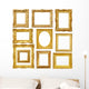 Set Gold Vintage Frame Wall Decal