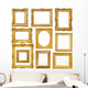 Set Gold Vintage Frame Wall Decal