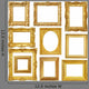 Set Gold Vintage Frame Wall Decal