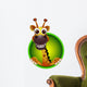 cute giraffe head cartoon Wall Decal