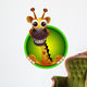cute giraffe head cartoon Wall Decal