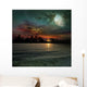 Ocean Sunset and Moon