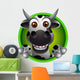 cute cow head cartoon Wall Decal