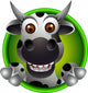cute cow head cartoon Wall Decal