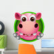 cute baby  hippo head cartoon Wall Decal