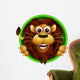 cute lion head cartoon Wall Decal