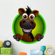 cute horse head cartoon Wall Decal