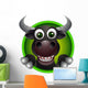 cute bull head cartoon Wall Decal