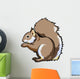 Sitting Squirrel on White Wall Decal
