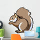 Sitting Squirrel on White Wall Decal
