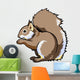 Sitting Squirrel on White Wall Decal