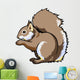 Sitting Squirrel on White Wall Decal
