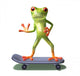 Frog in Skateboard Wall Decal