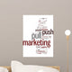 Push and Pull Marketing Concept Wall Decal