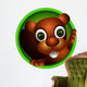 Cute Squirrel Head Wall Decal